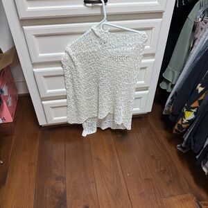 Crochet Knit white shawl